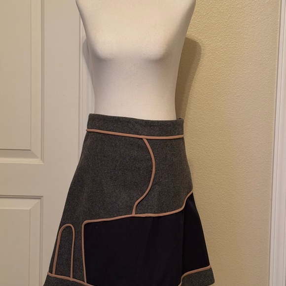 Marni Gray Mini A-line Skirt with Asymmetrical Design for Casual Work - Picture 2 of 8